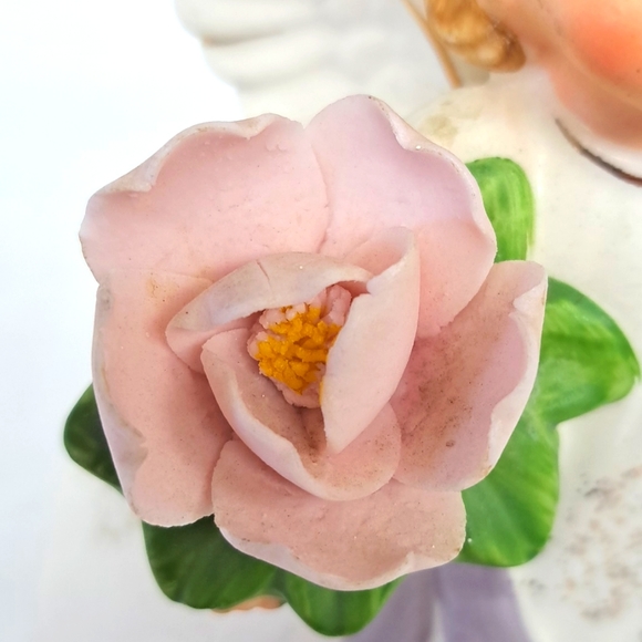 Vintage Sankyo Japan AUGUST  Birthday Angel on wind up music stand playing HBD - Picture 3 of 13